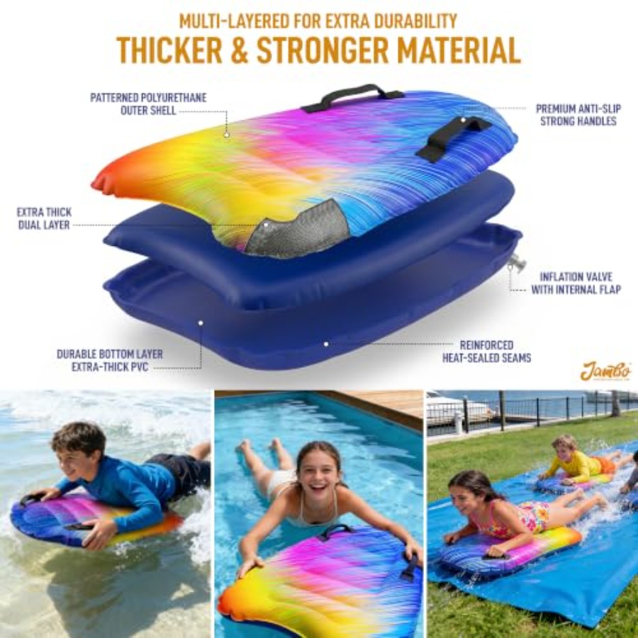 4 Pack Inflatable Surf Body Bo - Bodyboard Boogie Board 评论和价格